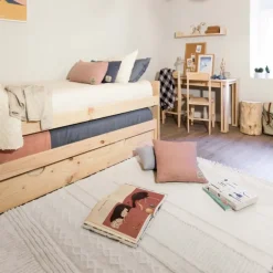 Tapis lavable en laine ari mouton