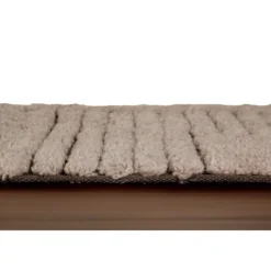 Tapis lavable en laine café doré