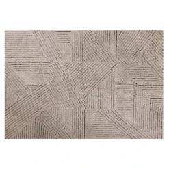 Tapis lavable en laine café doré