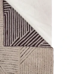 Tapis lavable en laine café doré