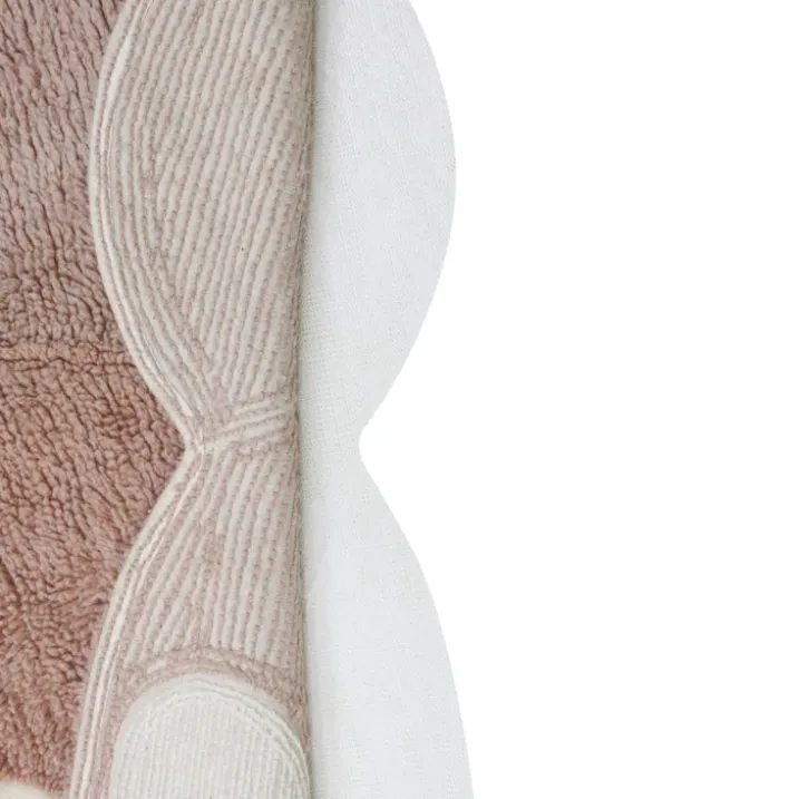 Tapis lavable en laine mademoiselle souris