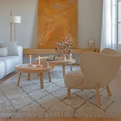 Tapis lavable en laine âme berbère