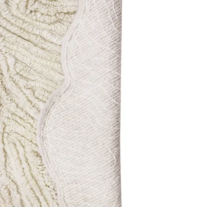 Tapis lavable en laine mouton au nez rose