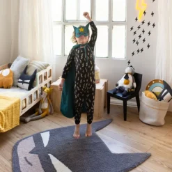 Tapis lavable en laine super héros