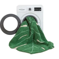 Tapis lavable feuille de monstera