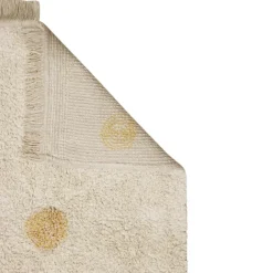 Tapis lavable hippy dots naturel