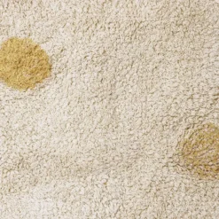 Tapis lavable hippy dots naturel