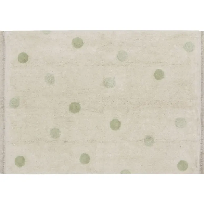 Tapis lavable hippy dots naturel
