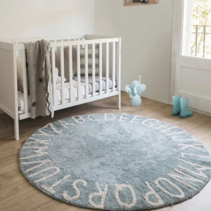 Tapis lavable rond alphabet ABC