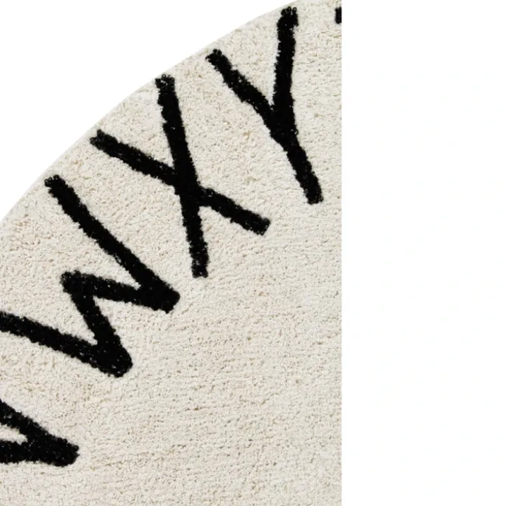 Tapis lavable rond alphabet ABC