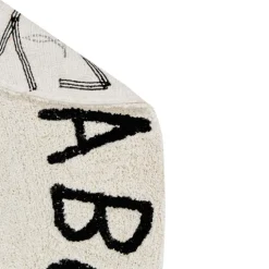 Tapis lavable rond alphabet ABC
