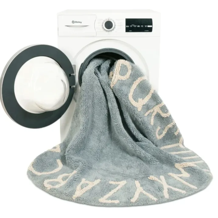 Tapis lavable rond alphabet ABC