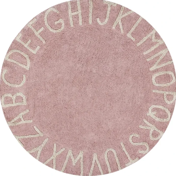 Tapis lavable rond alphabet ABC