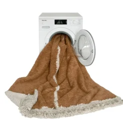 Tapis lavable réversible caramel duo