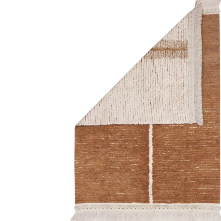 Tapis lavable réversible caramel duo