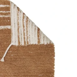 Tapis lavable réversible caramel double