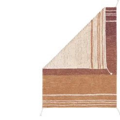 Tapis lavable réversible caramel double