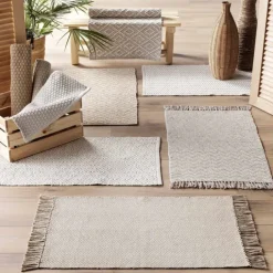Tapis rectangle "effet naturel"