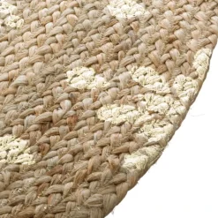 Tapis rond en jute Gold Shine