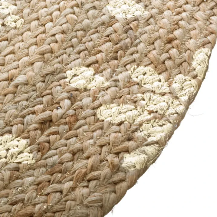 Tapis rond en jute Gold Shine