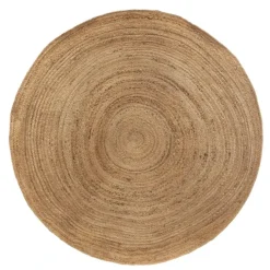 Tapis rond en jute tressé