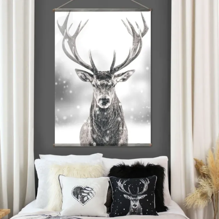 Toile murale imprimée cerf style arty