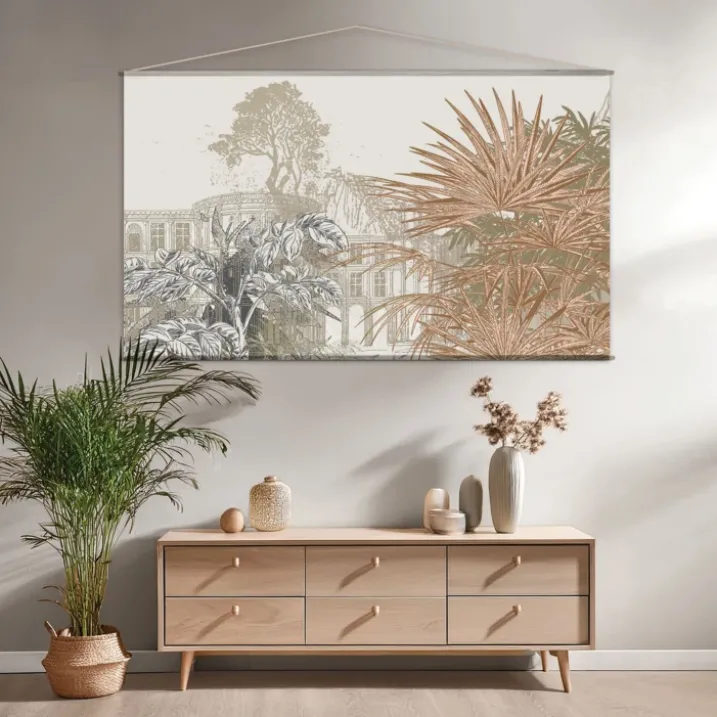 Toile murale végétale