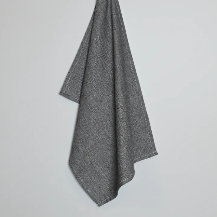 Torchon de cuisine en coton motif chevrons tissés