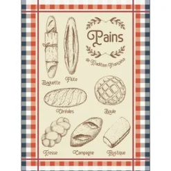 Torchon en coton pains tradition française