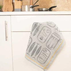 Torchon en coton sardines cuisine