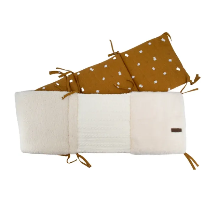 Tour de lit rembourré en jersey jacquard effet maille