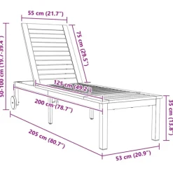 Transat de jardin en bois