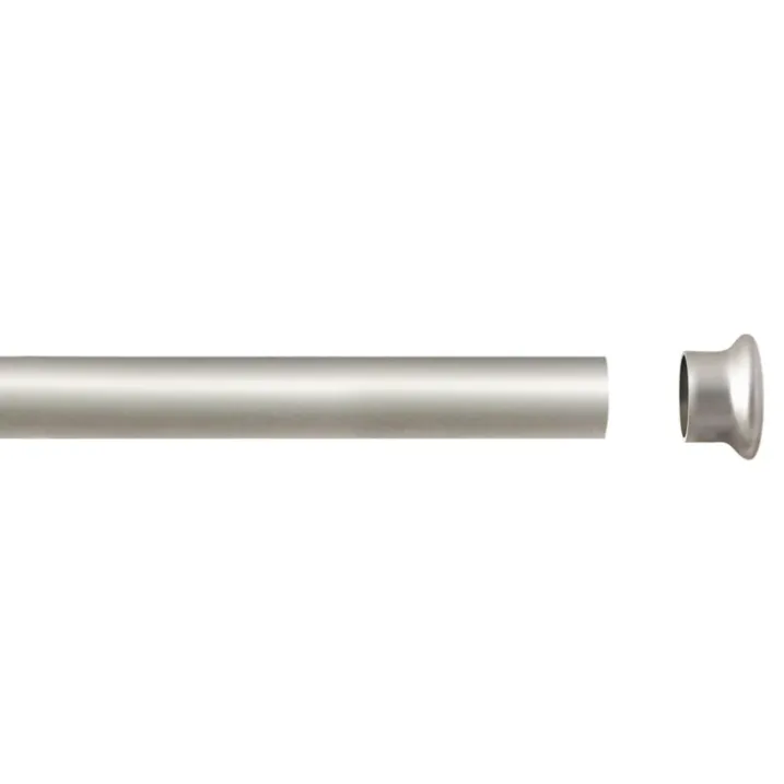 Tube tringle argent mat 2 m x 28 mm