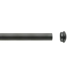 Tube tringle noir mat 1,5 m x 28 mm