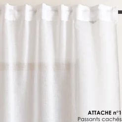 Voilage accroche 3-en-1 bicolore LUZ