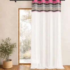 Voilage avec parement haut design