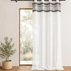 Voilage avec parement haut design