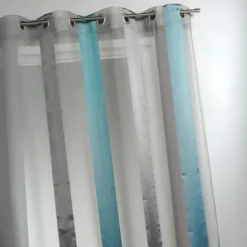 Voilage bicolore à rayures verticales