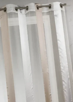 Voilage bicolore à rayures verticales