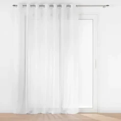Voilage blanc fluide transparent