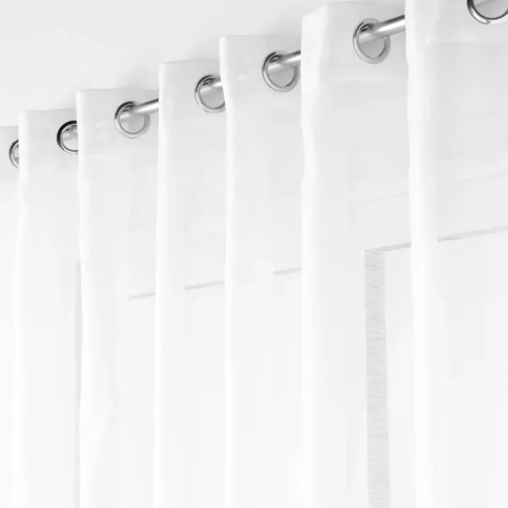 Voilage blanc fluide transparent