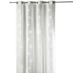 Voilage brodé en organza à motifs ronds