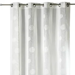 Voilage brodé en organza à motifs ronds