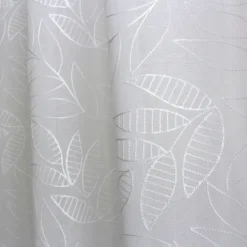 Voilage brodé motif feuillage