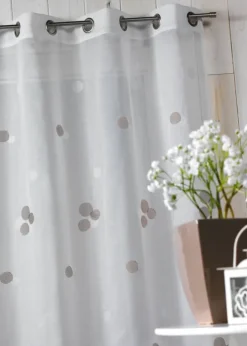 Voilage brodé à motifs de poids et lignes