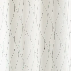 Voilage brodé motif vagues et pois