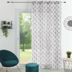 Voilage brodé style art déco