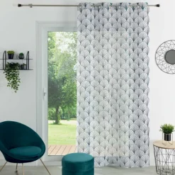 Voilage brodé style art déco