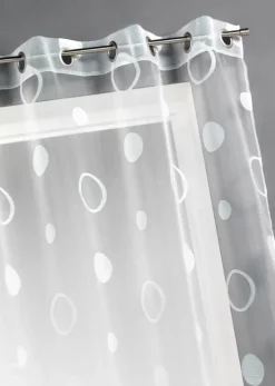 Voilage coloré motifs cercles prêt à poser