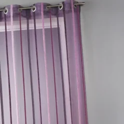 Voilage coloré rayures ton sur ton